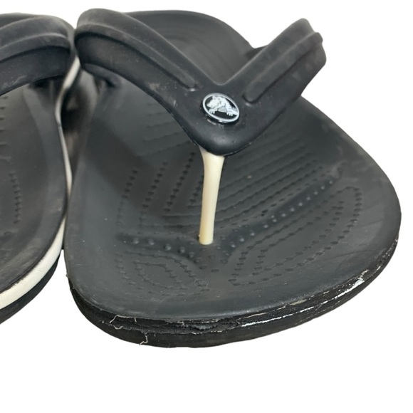 Crocs Crocband Womens Size 10 Mens 8 Black Casual Slip On Flip Flop Sandal *Read - Picture 4 of 9